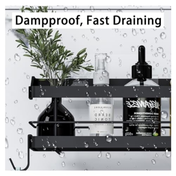 Durable Carwiner 2-Pack Shower Caddy with Hooks