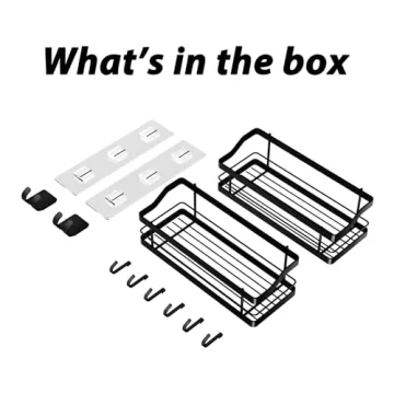 Durable Carwiner 2-Pack Shower Caddy with Hooks