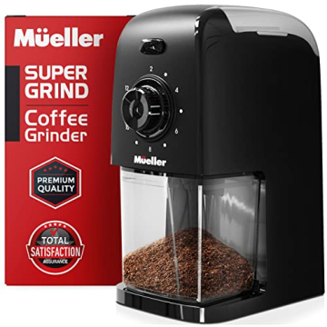 SuperGrind Burr Coffee Grinder 17 Settings Removable Burr