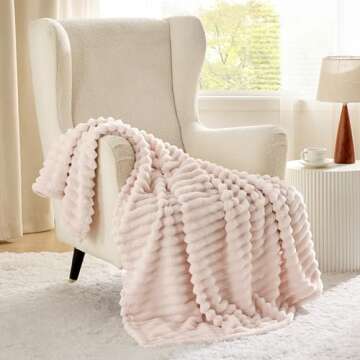 Luxurious Bedsure Pink Throw Blanket for Cozy Comfort