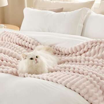 Luxurious Bedsure Pink Throw Blanket for Cozy Comfort