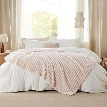 Luxurious Bedsure Pink Throw Blanket for Cozy Comfort