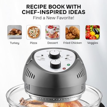 Big Boss 16Qt Glass Air Fryer Oven for Healthy Cooking