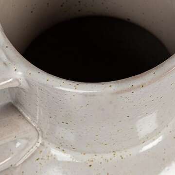 Bloomingville 9 Inches 88-Ounce Stoneware Reactive Glaze, White Pitcher