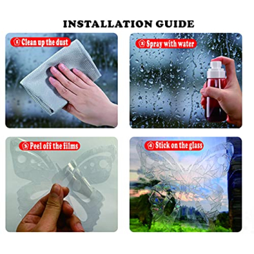 Bat Moon Window Clings Easy to Apply Rainbow Decals