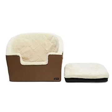 Amazon Basics Pet Car Booster Bucket Seat - 18" x 22" x 16" - Tan