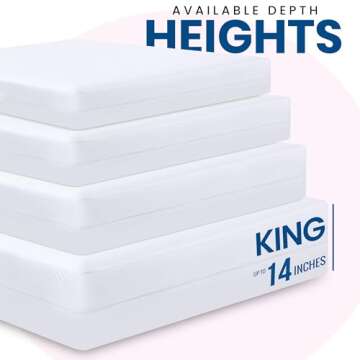 Utopia Bedding Premium Waterproof Bed Bug Mattress Cover, King Zippered Mattress Protector, 14 Inches Deep, Dust Mite Proof 6-Sided Mattress Encasement for Bed