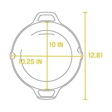 Lodge L8SKL Cast Iron Pan, 10.25", Black