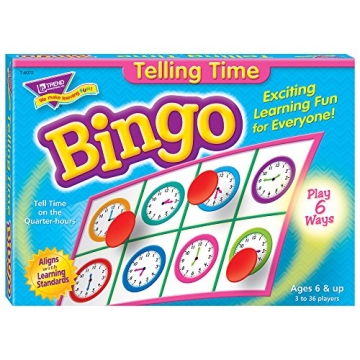 Fun Telling Time Bingo Game for Ages 6+ Learning