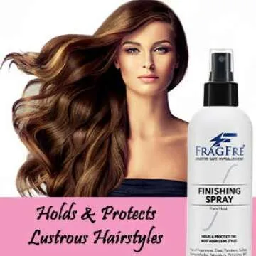 FRAGFRE Hair Finishing Spray Firm Hold 8 oz - Hair Spray for Sensitive Skin - Fragrance Free Hypoallergenic Parabens Free - Holds and Protects Your Styles without Irritations -Vegan No Gluten (1 Pack)