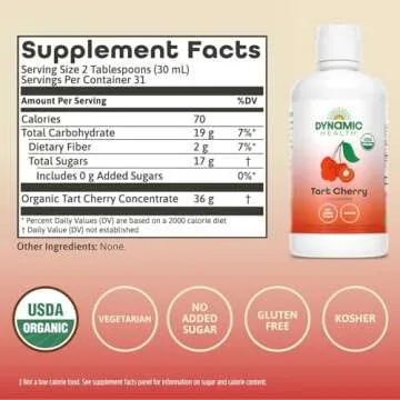 Dynamic Health Organic Tart Cherry Juice for Wellness Boost