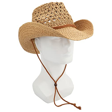Stylish Melesh Adult Sun Straw Western Cowboy Hat