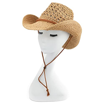 Stylish Melesh Adult Sun Straw Western Cowboy Hat