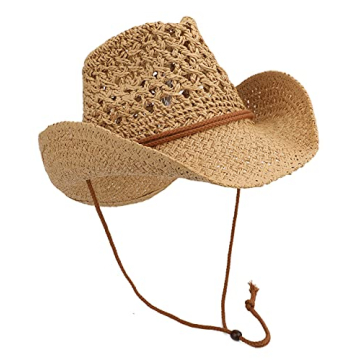 Stylish Melesh Adult Sun Straw Western Cowboy Hat