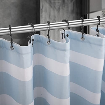 Titanker Black Shower Curtain Hooks for Easy and Elegant Use