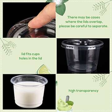 Qyyiguf 50 Pack 8 OZ Disposable Cups with Lids
