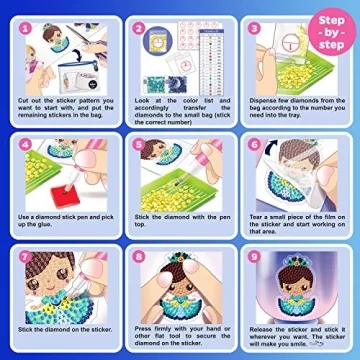 Halmolife 5D Diamond Painting Kits DIY Craft for Kids Adults