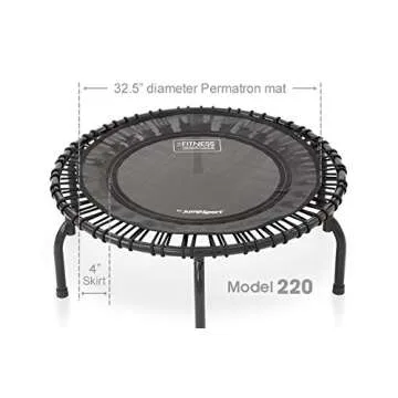 JumpSport Essential Fitness Trampoline | 39" | Model 220, 230, 250 | Exercise Fitness Trampoline | 30 Low-Impact Bungees