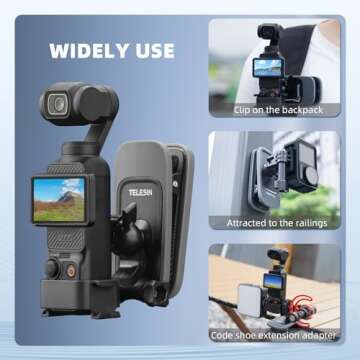 Fymile Magnetic Camera Backpack Clip for OSMO Pocket 3