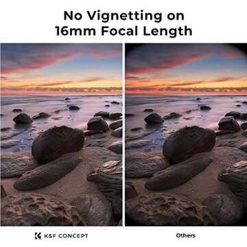 K&F Concept 77mm Variable ND2-ND400 ND Lens Filter (1-9 Stops) for Camera Lens, Adjustable Neutral Density Filter with Microfiber Cleaning Cloth (B-Series)