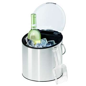 Elegant OGGI Wine & Ice Bucket with Lid and Scoop