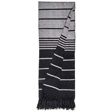 Rivet Modern Striped Fringe Throw Blanket – Cozy Elegance