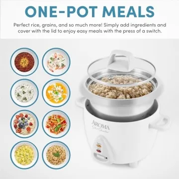 AROMA® 6-Cup Stainless Steel Rice Cooker Durable Design