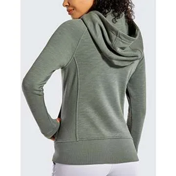 CRZ YOGA Slim Fit Cotton Hoodie for Women - Great Quality