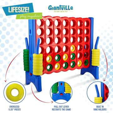 Giant 4 in a Row Game for Outdoor Fun - 2022 Version