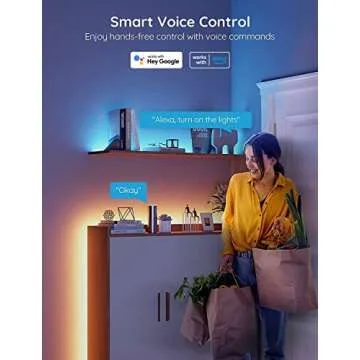 Govee 65.6ft Smart LED Strip Lights, Alexa & Google Home Compatible