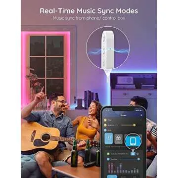 Govee 65.6ft Smart LED Strip Lights, Alexa & Google Home Compatible