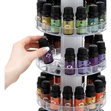 Rotating Essential Oil Display Stand for 120 Bottles