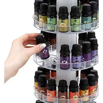 Rotating Essential Oil Display Stand for 120 Bottles