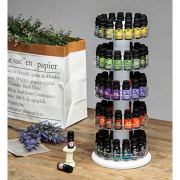Rotating Essential Oil Display Stand for 120 Bottles