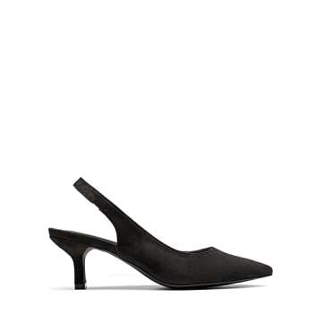 DREAM PAIRS Women's SDPU2334W-1 Closed Toe Kitten Heels Pointed Toe Slingback Low Heels Dress Bridal...