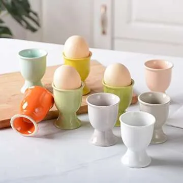 Luzen Ceramic Egg Cups for Soft-Boiled Eggs - 2 Pack
