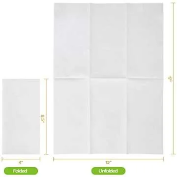 FOCUSLINE 100 Disposable Bathroom Napkins, Linen-Feel Paper Guest Towels, Soft and Absorbent Paper H...