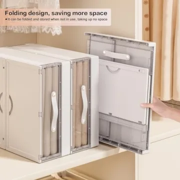 GUDEMAY Foldable Bed Sheet Organizers 4-Pack White