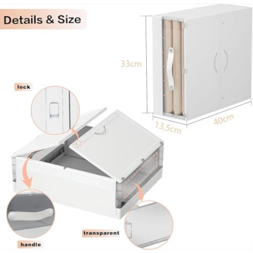 GUDEMAY Foldable Bed Sheet Organizers 4-Pack White