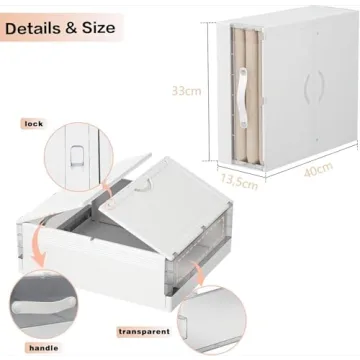 GUDEMAY Foldable Bed Sheet Organizers 4-Pack White