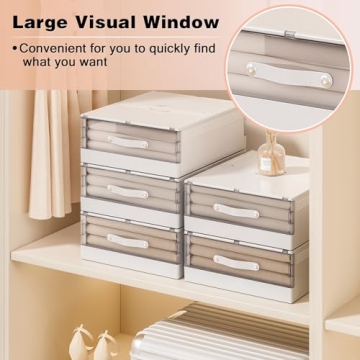 GUDEMAY Foldable Bed Sheet Organizers 4-Pack White