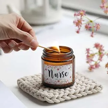 Nurse Appreciation Candle Set Gifts for Nurses, Nurse Week Gift Graduation Nurse Gift Practitioner Gifts, Best Nurse Ever 3 Pack Scented Nurse Retirement Candles Gifts