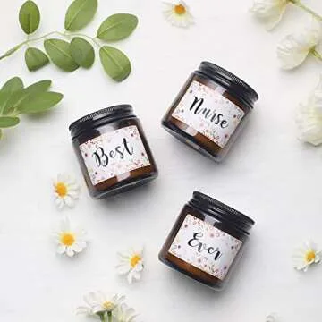 Nurse Appreciation Candle Set Gifts for Nurses, Nurse Week Gift Graduation Nurse Gift Practitioner Gifts, Best Nurse Ever 3 Pack Scented Nurse Retirement Candles Gifts