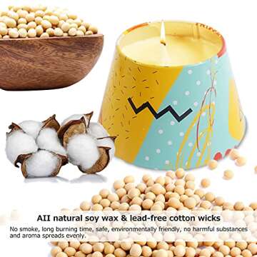 ASYOUWISH Scented Candles, 4 Pack 5.29 Oz Natural Soy Wax Candle, Candles for Home Scented, for Stre...