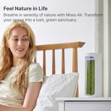 Mosslab Moss Air - Living Moss Humidifier | Aesthetic & Relaxing | Mindfulness & Meditation | Easy-C...