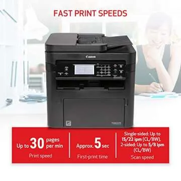 Canon imageCLASS MF269dw II - Monochrome, Duplex Wireless Laser Printer, All-in-One with Scanner, Copier, Fax, Auto Document Feeder, Mobile Ready, 30 PPM, Black
