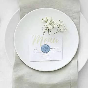 UNIQOOO Light Dusty Blue Glue Gun Sealing Wax Sticks for Wax Seal Stamp - Perfect for Wedding Invitations, Cards Envelopes, Snail Mails, Wine Packages, Christmas Gift Ideas, Pack of 8