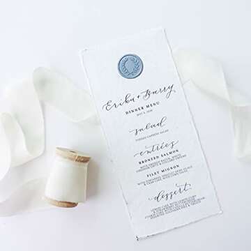 UNIQOOO Light Dusty Blue Glue Gun Sealing Wax Sticks for Wax Seal Stamp - Perfect for Wedding Invitations, Cards Envelopes, Snail Mails, Wine Packages, Christmas Gift Ideas, Pack of 8