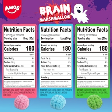Halloween Gummy Brain Marshmallows - 5.29oz Pack