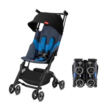 gb Pockit+ All-Terrain, Ultra Compact Lightweight Travel Stroller with Canopy and Reclining Seat in ...